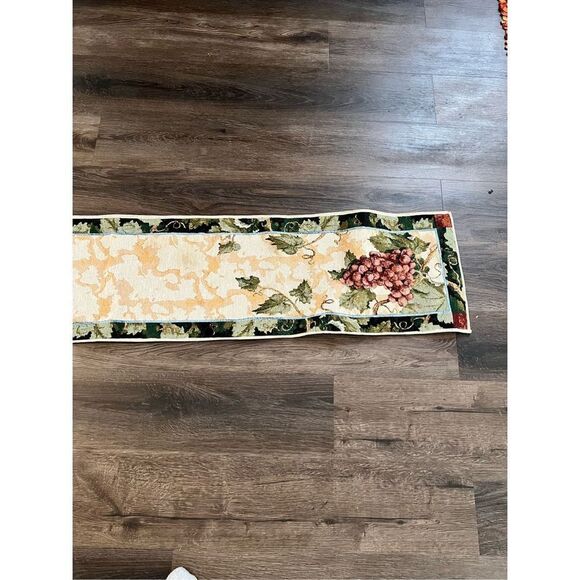 Scene Weaver Wine Grapes Vino Table Runner tapestry USA made - Picture 4 of 6